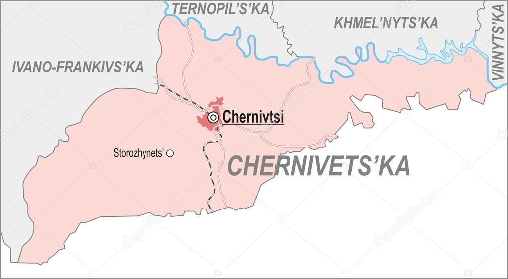 Map of Chernivtsi Oblast