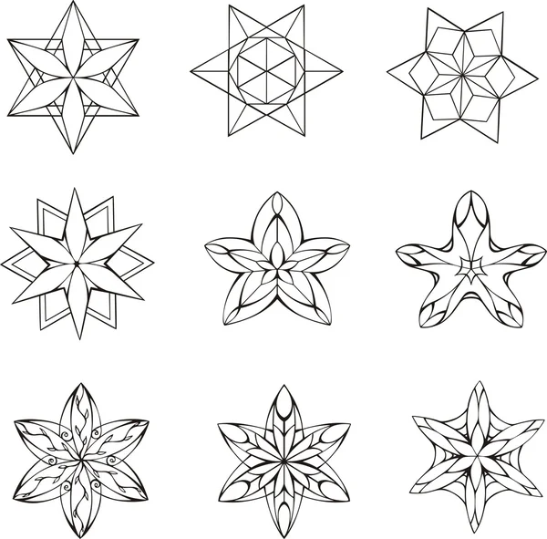 Dingbats in shape of star — Stock Vector