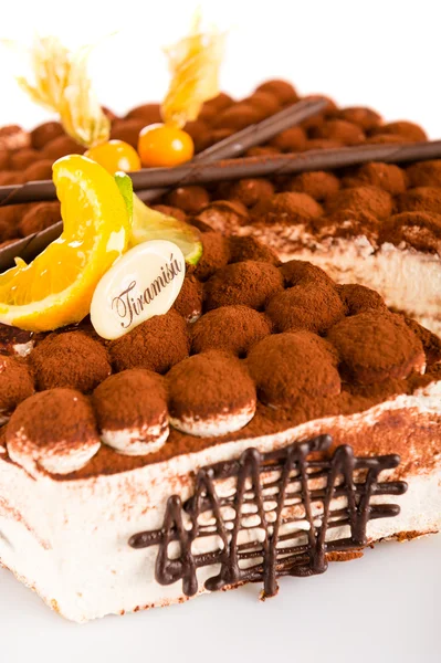 Ciasto tiramisu deser mascarpone — Zdjęcie stockowe