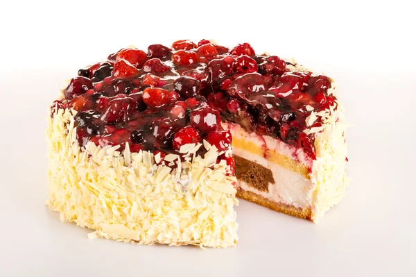 tatlı kırmızı meyveler hafif kremalı pasta