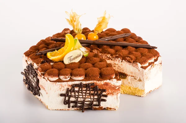 Torta dolce Tiramisù delizioso mascarpone cremoso — Foto Stock