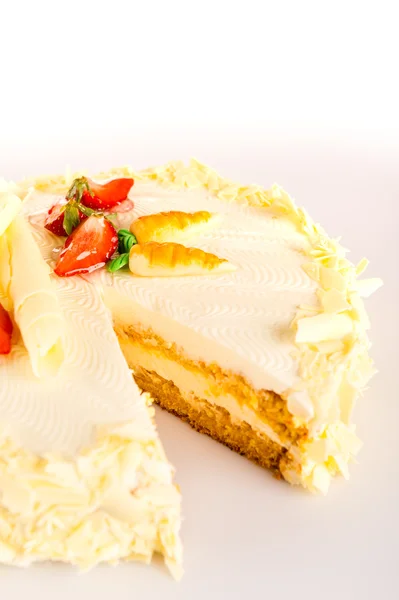 Wortel taart licht gezonde optie marsepein — Stockfoto