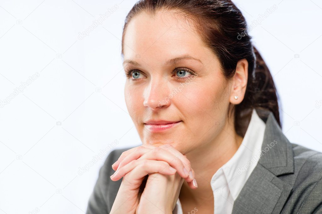 Portrait of relaxed female business employee