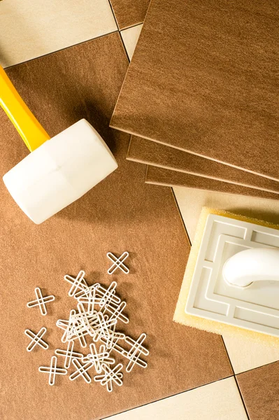 Selection of flooring tools — Stock Photo, Image