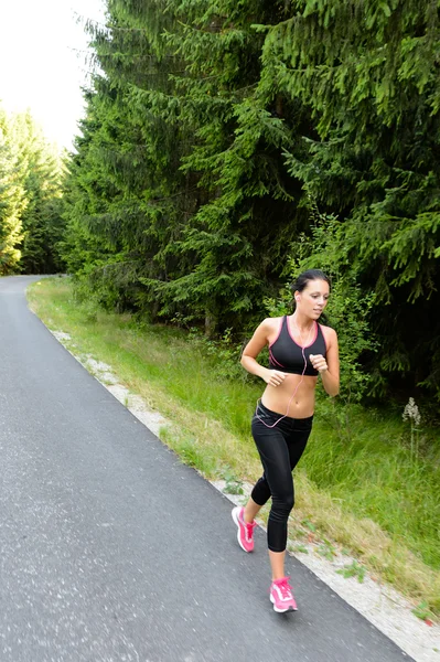 Athlete woman training for marathon run — Stock Photo, Image