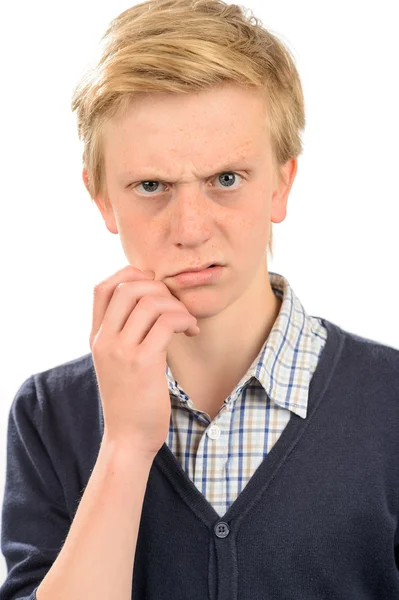 Aggressive teenage boy — Stock Photo, Image