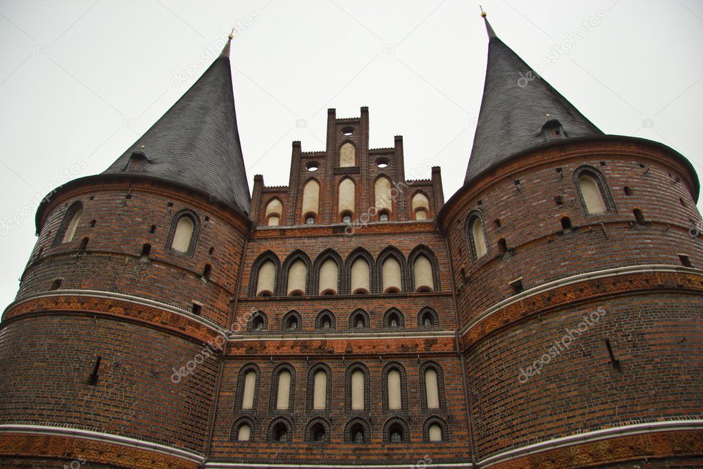 The Holstentor city gate in Lubeck