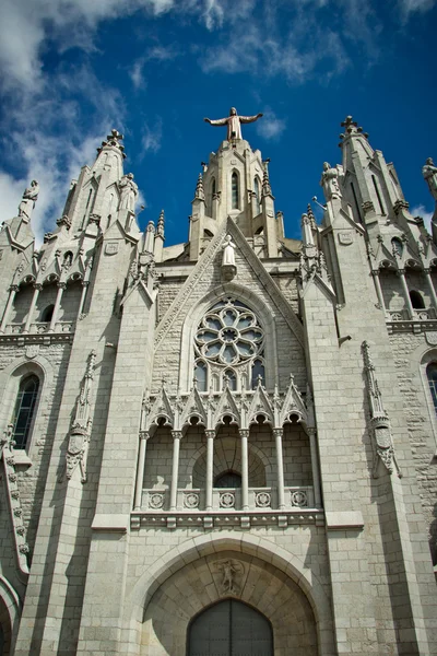 Igreja Tibidabo na montanha em Barcelona — Fotografia de Stock