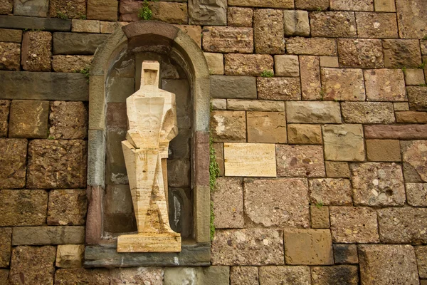 Sculptuur in het klooster, klooster van montserrat — Stockfoto