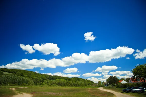 Felder und Wiesen in Dänemark — Stockfoto