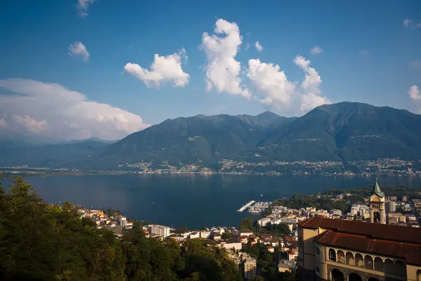 Famous Church of Madonna del Sasso in Locarno — Stock Photo, Image