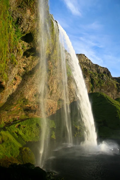 Seljalandsfoss waterfall in Iceland Stock Photo