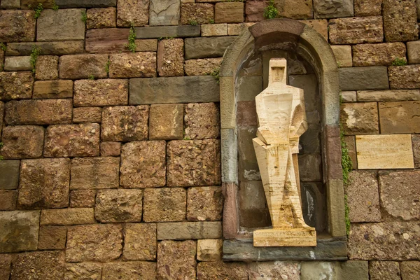 Sculptuur in het klooster, klooster van montserrat — Stockfoto