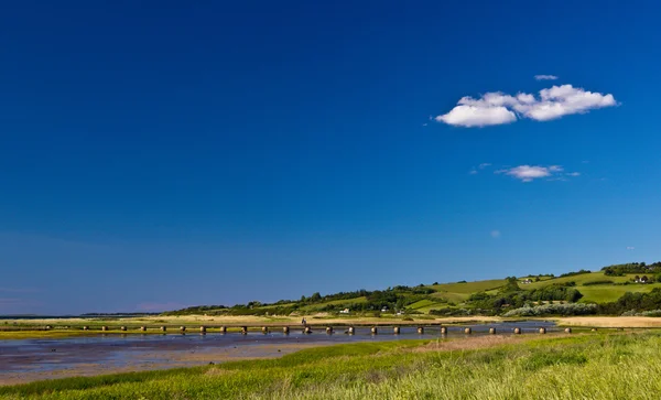 Переглянути по відношенню до Північного моря, Данія — стокове фото