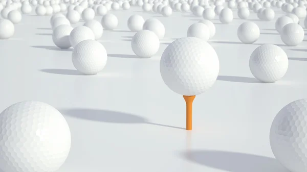 Grupp av golfbollar — Stockfoto