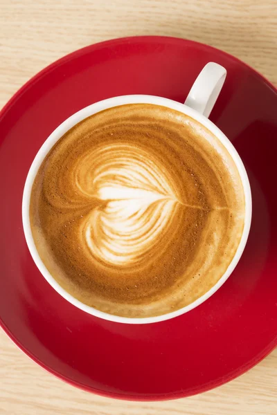 Secangkir kopi dengan ilustrasi hati — Stok Foto