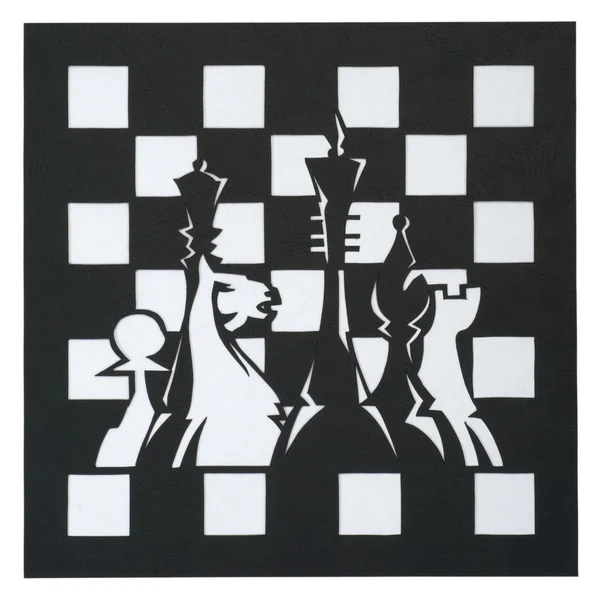 Chess cut from an old paper — Stock Photo, Image