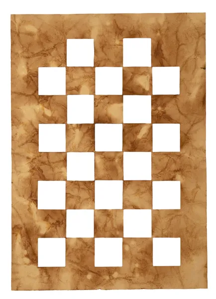 Chess board cut from an old paper — Stock Photo, Image