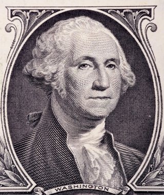 Washington'ın portre clous kadar