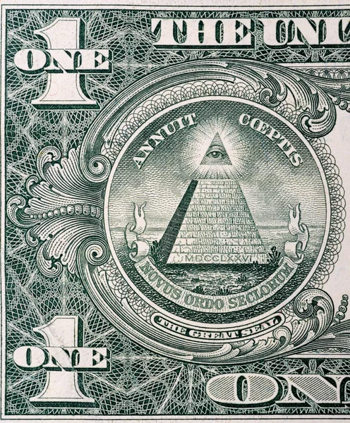 Pyramid on One Dollar — Stock Photo, Image