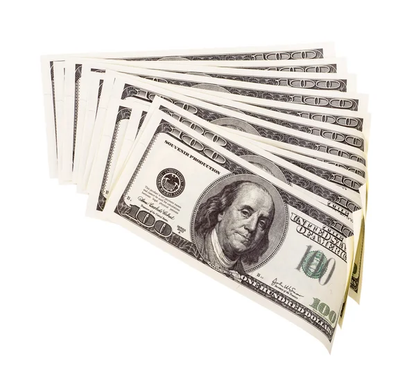 The stack of one hundred dollar — Stock Photo, Image
