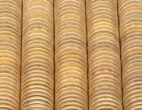 La pila de monedas de oro — Foto de Stock