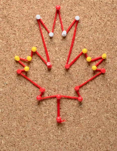 Kanadisches Symbol auf den Korkfäden — Stockfoto