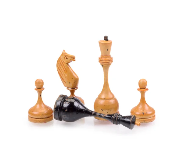 Piezas de ajedrez madera —  Fotos de Stock