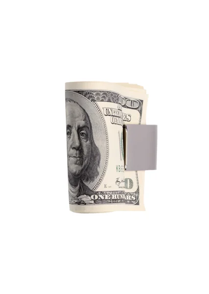 Packs of dollars with clip — Stock Photo, Image