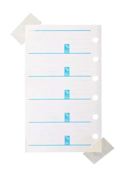 White note paper — Stock Photo, Image