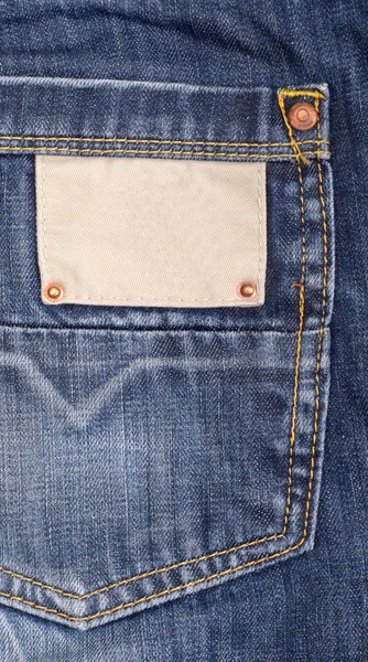 Das Etikett auf einer Jeans — Stockfoto