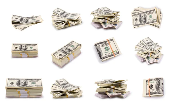 Packs of dollars with a rubber band — Stock Photo, Image