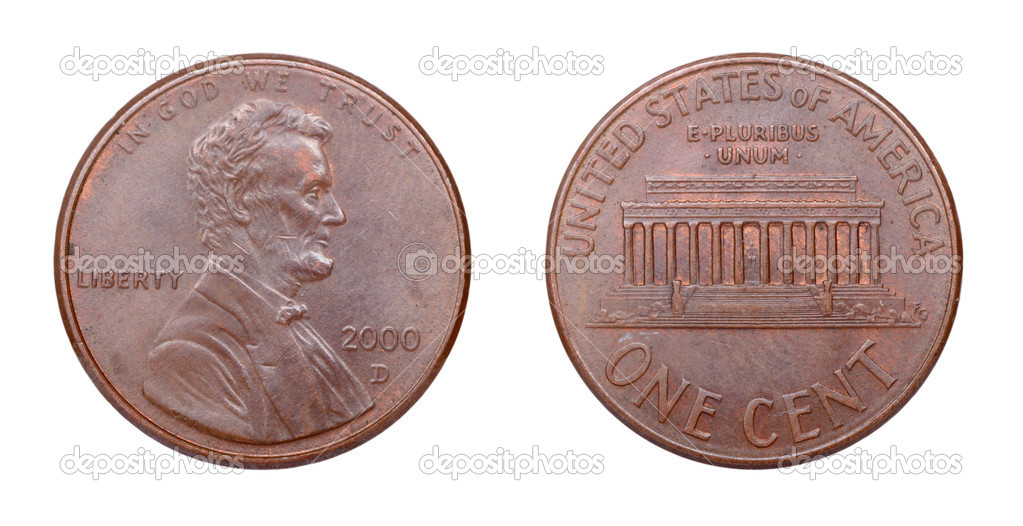 American coin at one cents