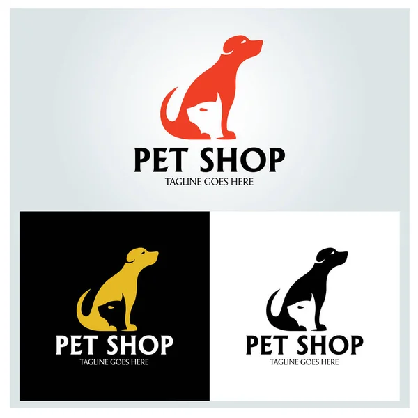 Pet Shop Logo Design Vorlage Vektorillustration — Stockvektor
