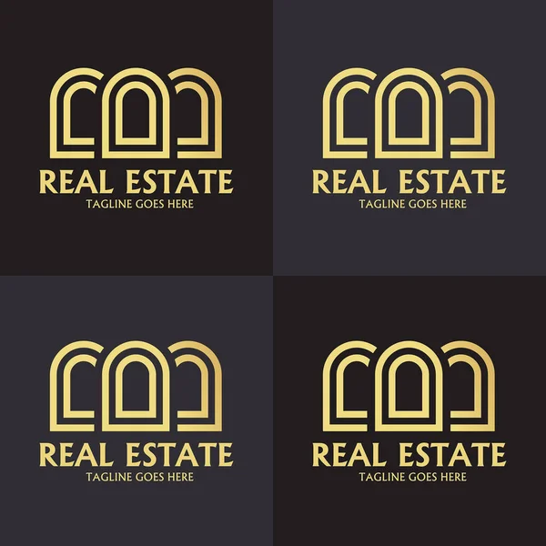 Modelo Design Logotipo Imobiliário Ilustração Vetorial — Vetor de Stock