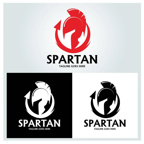 Spartan Szablon Projektu Logo Ilustracja Wektora — Wektor stockowy