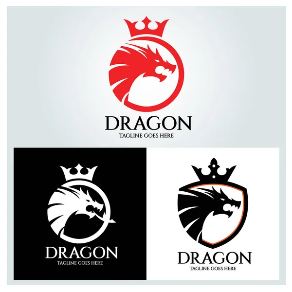 Modelo Design Logotipo Dragão Ilustração Vetorial — Vetor de Stock