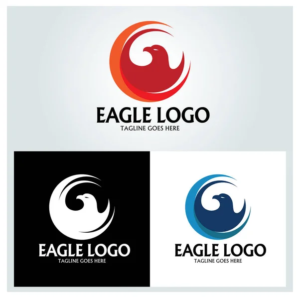 Kartal Logosu Tasarım Şablonu Vektör Illüstrasyonu — Stok Vektör