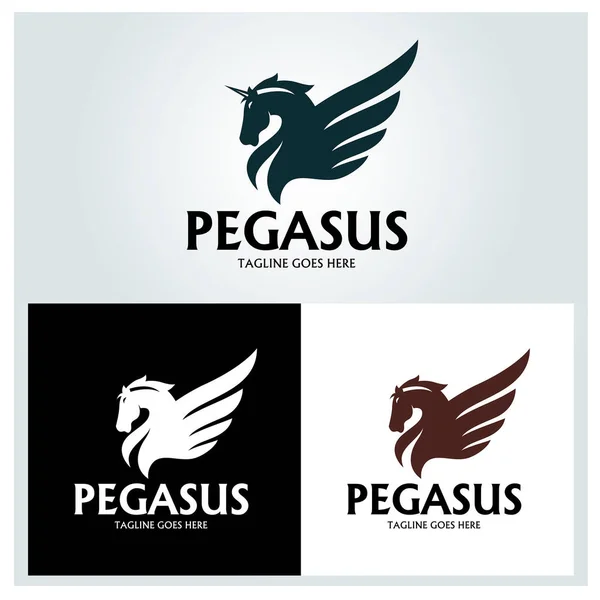 Pegasus Logo Ontwerp Template Vectorillustratie — Stockvector