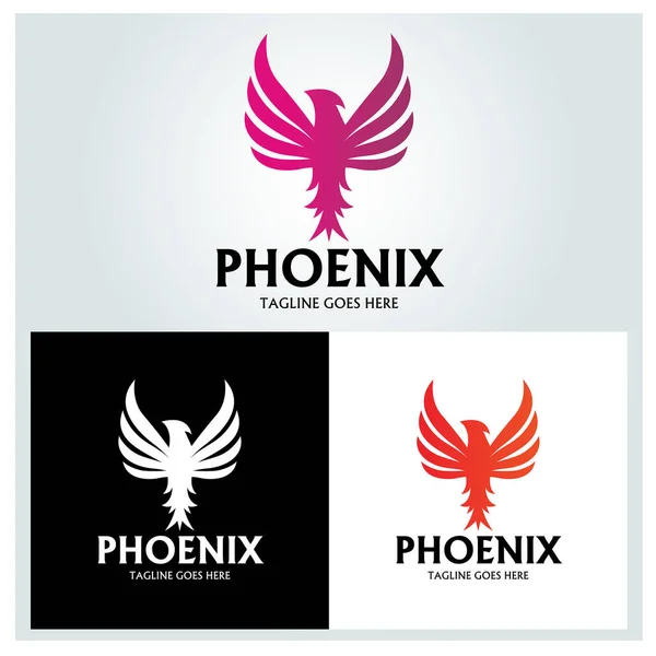 Phoenix Logo Logo Design Template Vector Illustration — Stockvector