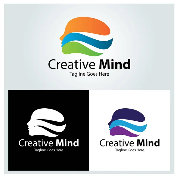 Plantilla Diseño Logotipo Creative Mind Ilustración Vectorial Vectores de stock libres de derechos