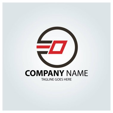 O harfi logo tasarım şablonu. Vektör illüstrasyonu