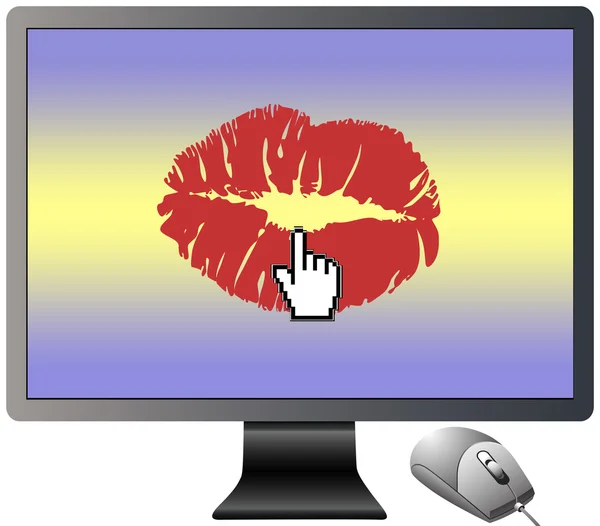 Cyber kiss — Stock Photo, Image