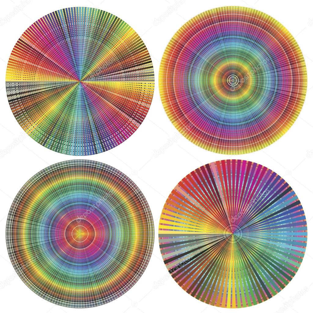 Set of color wheels in full color range