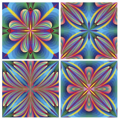 Dikişsiz art deco döşeme seti