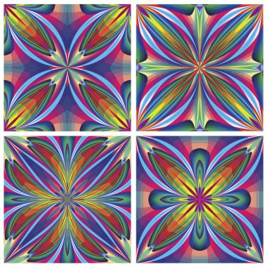 Dikişsiz art deco döşeme seti