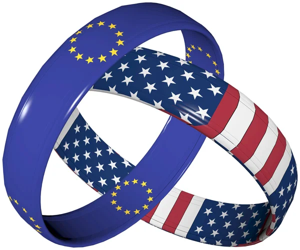 США и Европейский Союз — стоковое фото