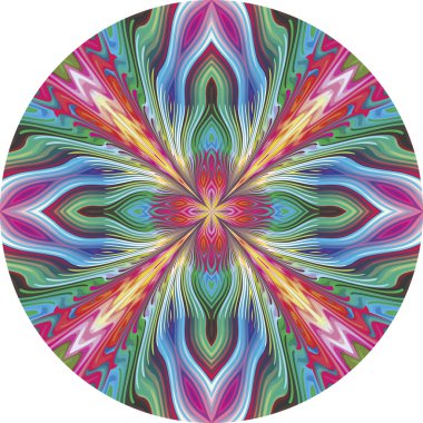 yuvarlak lotus vektör desen