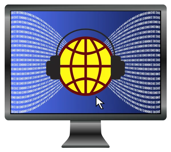 Nadzór Internetu na całym świecie — Zdjęcie stockowe