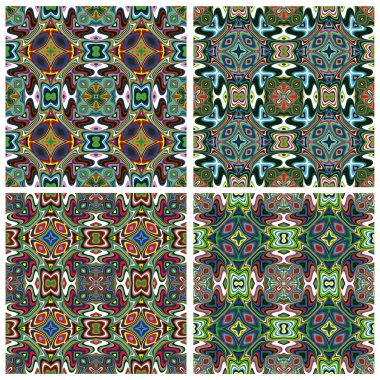 manevi semboller ile modern Hint Tekstil tasarım